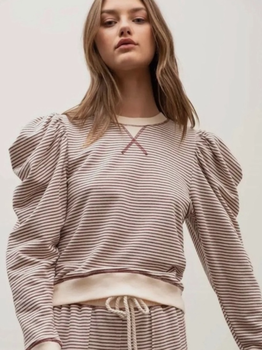By The River Puff Sleeve Sweatshirt